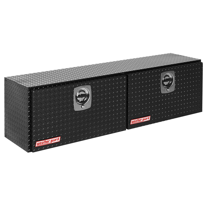 Weather Guard 365-5-02 Super-Side box in gloss black, front three-quarter studio view with the doors closed