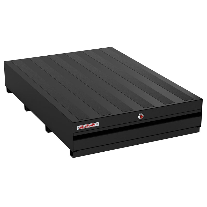 Weather Guard 3713-5-04 PACK RAT steel drawer unit in black, closed, three-quarter hero view