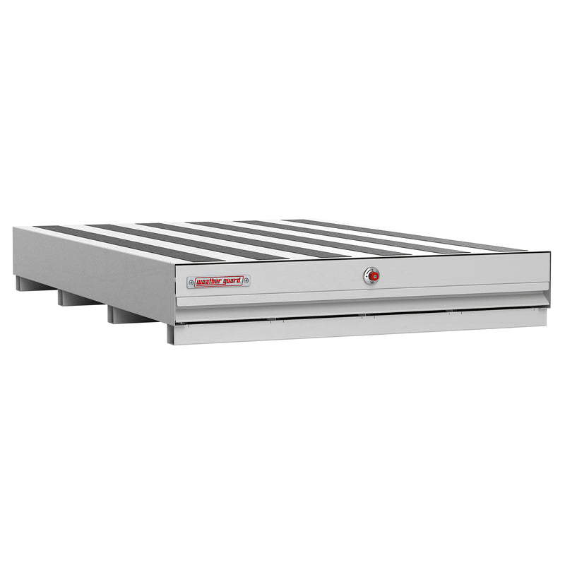 Low front view of the Weather Guard 379-3-04 PACK RAT drawer unit in white