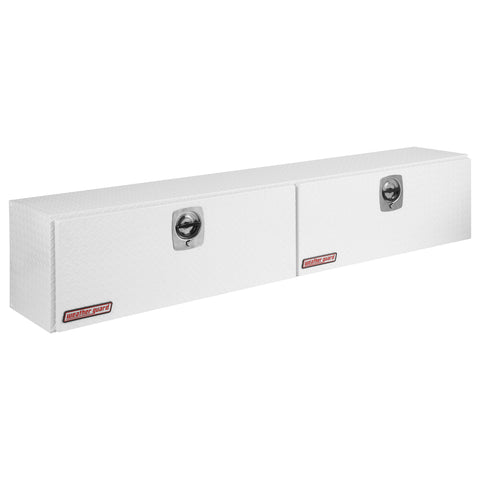 Weather Guard 391-3-02 Super Hi-Side box in white, front three-quarter studio view with the doors closed