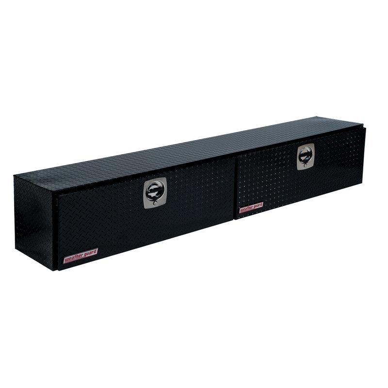 Weather Guard 396-5-02 Hi-Side box in gloss black, front three-quarter studio view with the doors closed