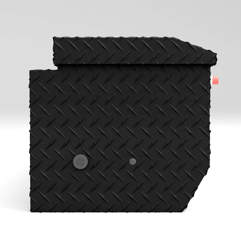 Weather Guard 634-52-04 All-Purpose Chest in textured matte black, side profile showing the body depth and lid overhang