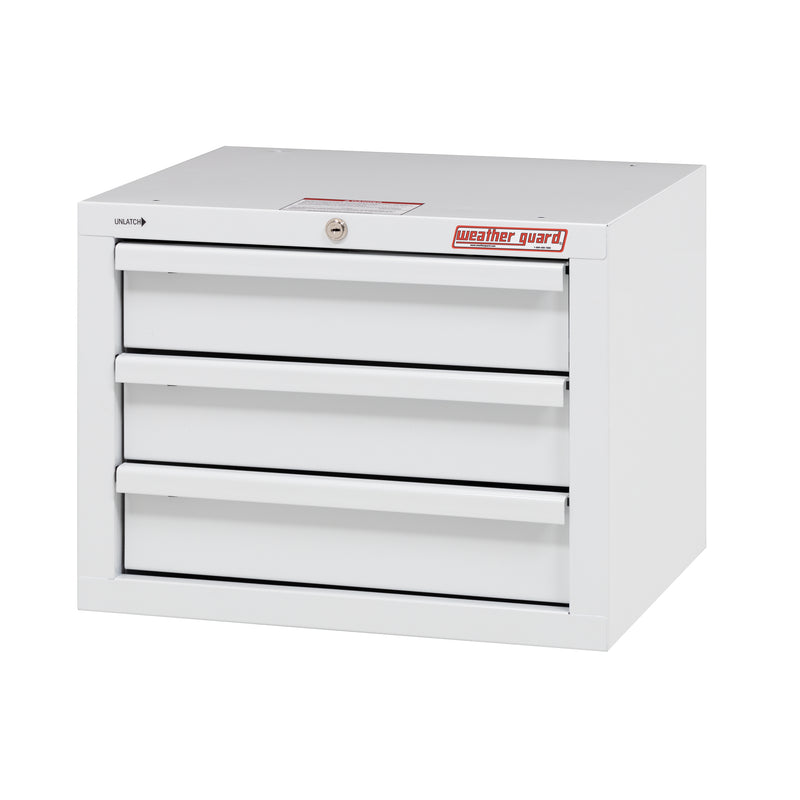 Weather Guard 903-3-01 Secure Storage 3-Drawer Module, studio three-quarter view on a plain white background