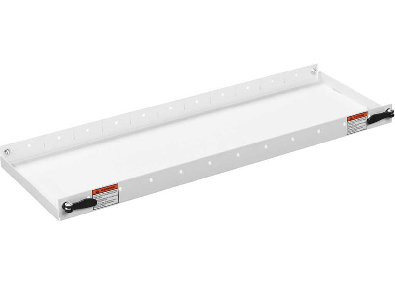 Weather Guard 9144-3-01 42 in x 13.5 in steel van accessory shelf in Brite White, studio view