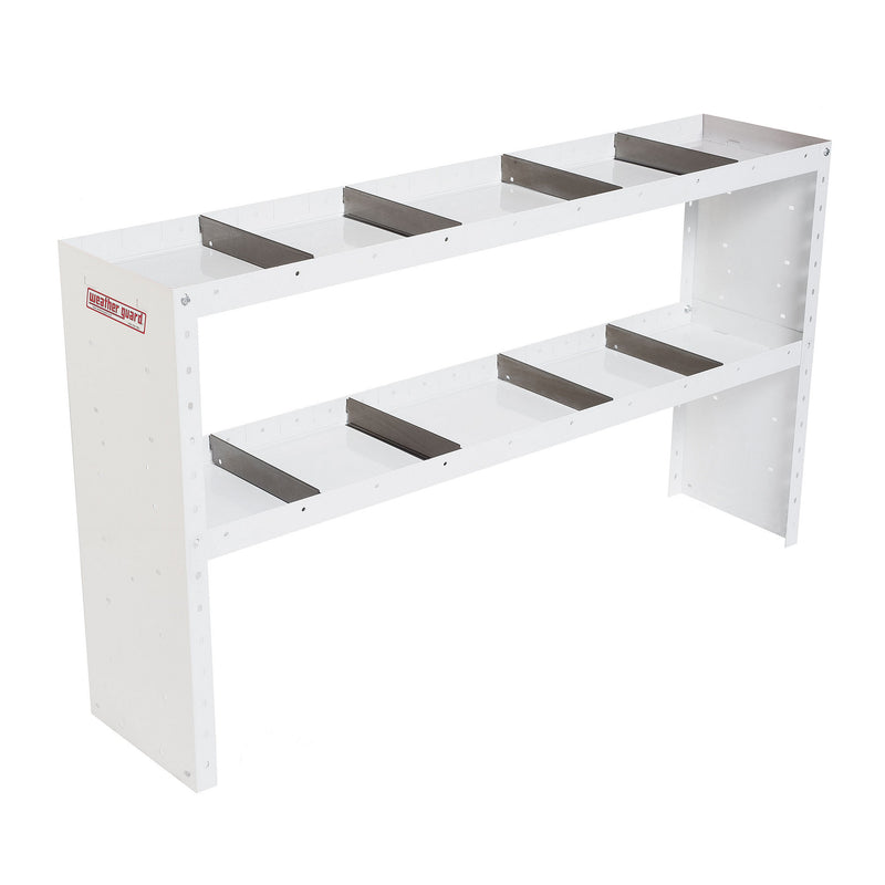 Weather Guard 9336-3-03 Heavy Duty 2-Shelf Adjustable Steel Van Storage Unit, studio three-quarter view on a plain white background