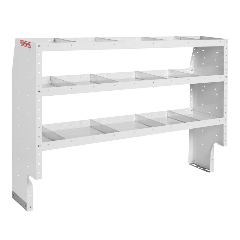 Weather Guard 9346-3-03 Heavy Duty 3-Shelf Adjustable Steel Van Storage Unit, studio three-quarter view on a plain white background