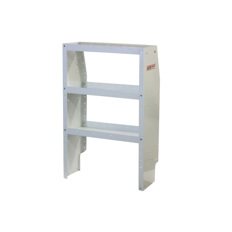 Weather Guard 9352-3-03 3-Shelf Adjustable Steel Van Storage Unit, studio three-quarter view on a plain white background