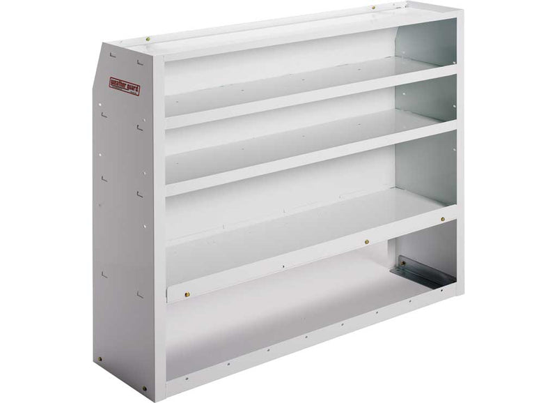 Weather Guard 9452-3-01 EZ-Cube pre-assembled steel van shelf unit, 51 in wide, Brite White studio view