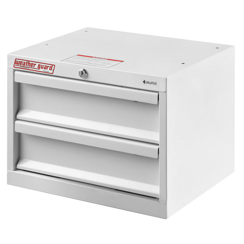 Weather Guard 9912-3-02 Mechanics-Grade 2-Drawer Van Cabinet, studio three-quarter view on a plain white background