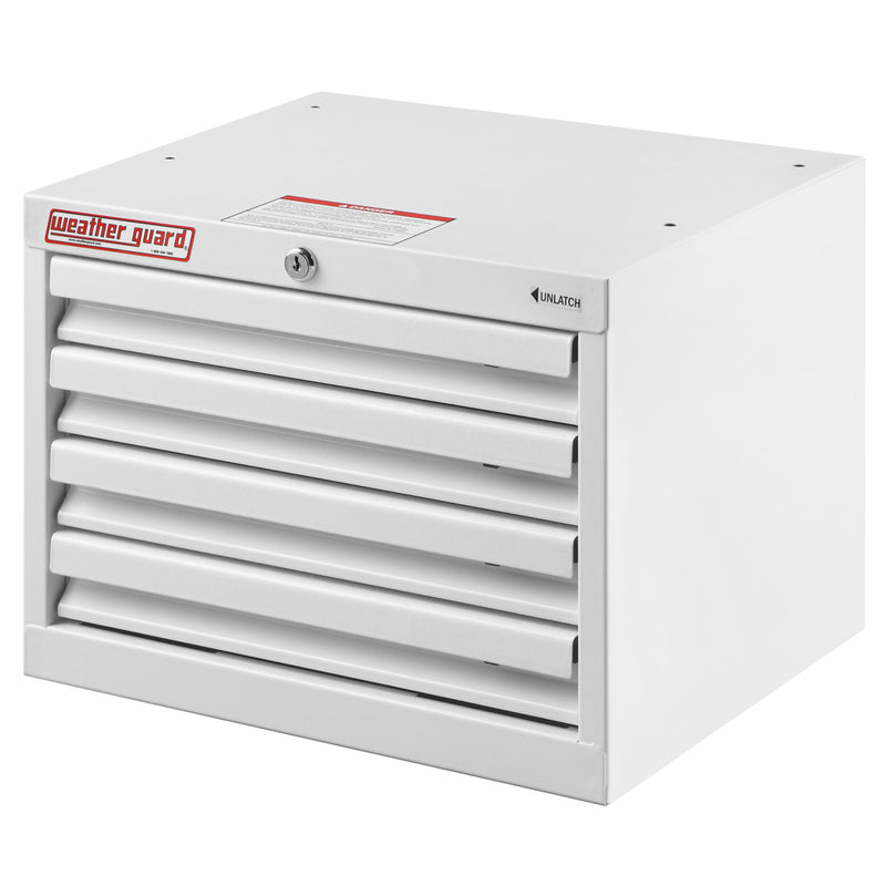 Weather Guard 9914-3-02 Mechanics-Grade 4-Drawer Van Cabinet, studio three-quarter view on a plain white background