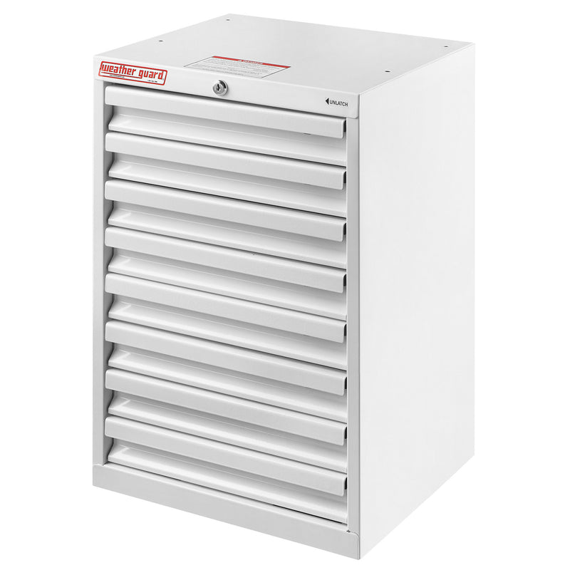 Weather Guard 9928-3-02 Mechanics-Grade 8-Drawer Van Cabinet, studio three-quarter view on a plain white background