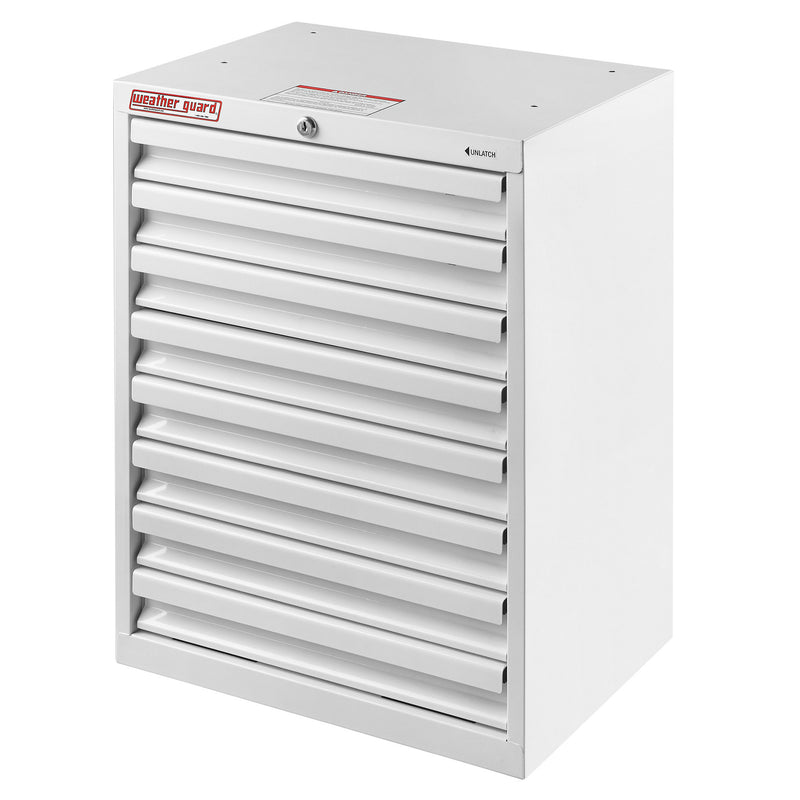 Weather Guard 9988-3-01 Mechanics-Grade 8-Drawer Van Cabinet, studio three-quarter view on a plain white background