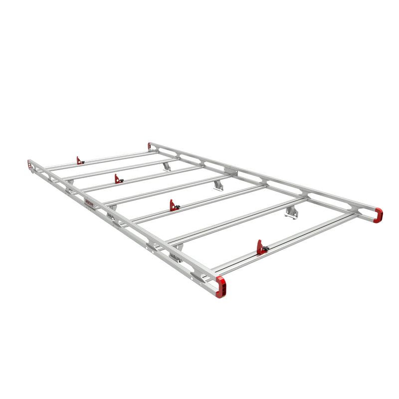 Weather Guard ASRL001 Long Safari Aluminum Van Roof Rack, studio three-quarter view on a plain white background