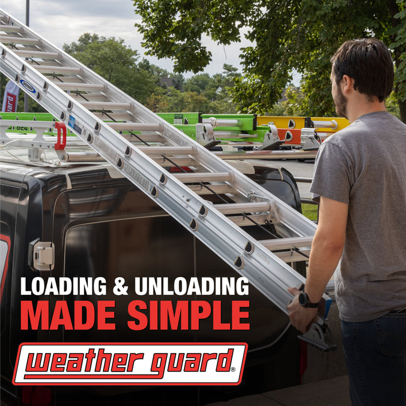 Weather Guard ASRS001 Standard Safari Aluminum Van Roof Rack, marketing tile reading loading and unloading made simple