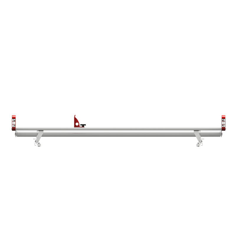 Weather Guard ASRS001 Standard Safari Aluminum Van Roof Rack, left side elevation of the standard rack