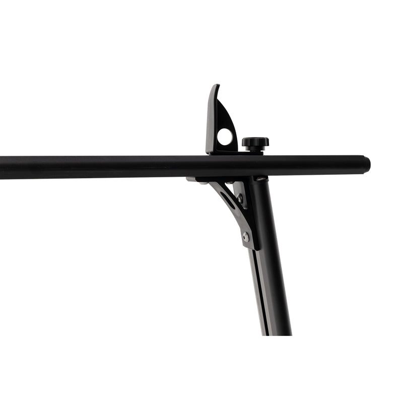 Detail of the upright gusset and the ladder glide on the Weather Guard DEFENDER truck rack crossbar