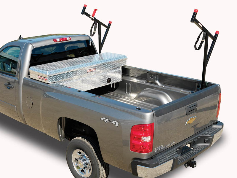 Weather Guard WEEKENDER single-side ladder rack installed on a pickup bed