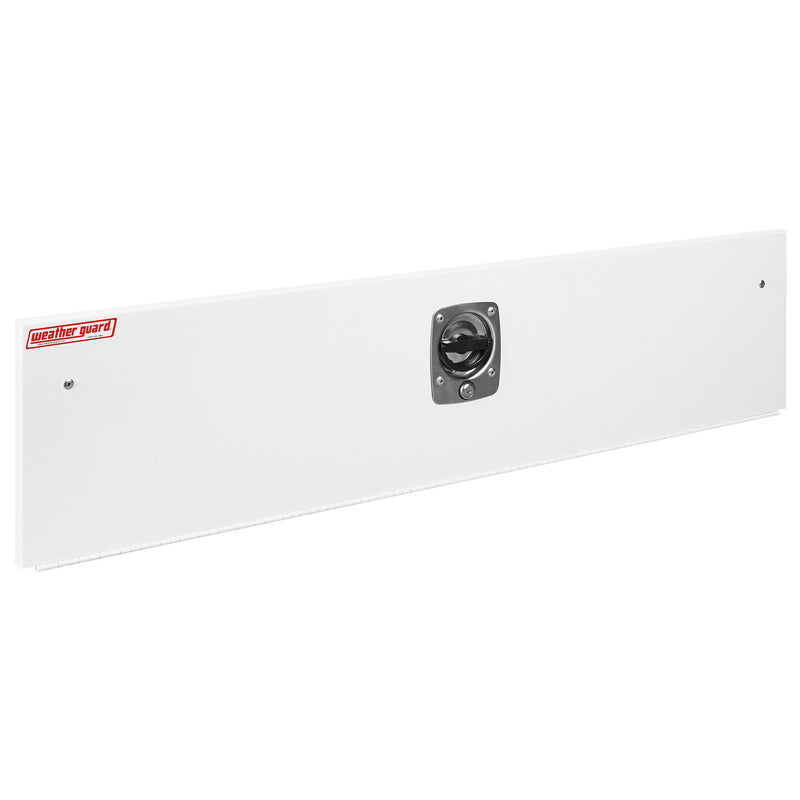Weather Guard white steel van shelf door with locking T-handle
