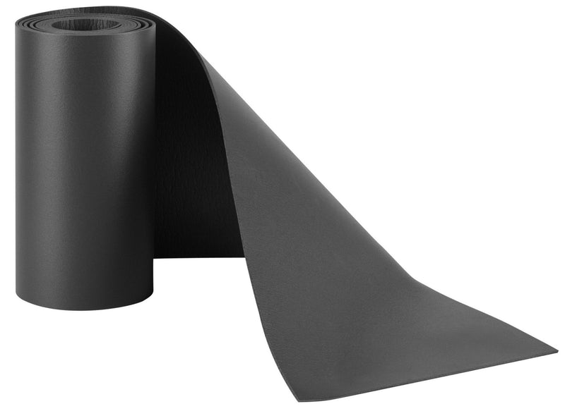Weather Guard black rubber van shelf mat partly unrolled